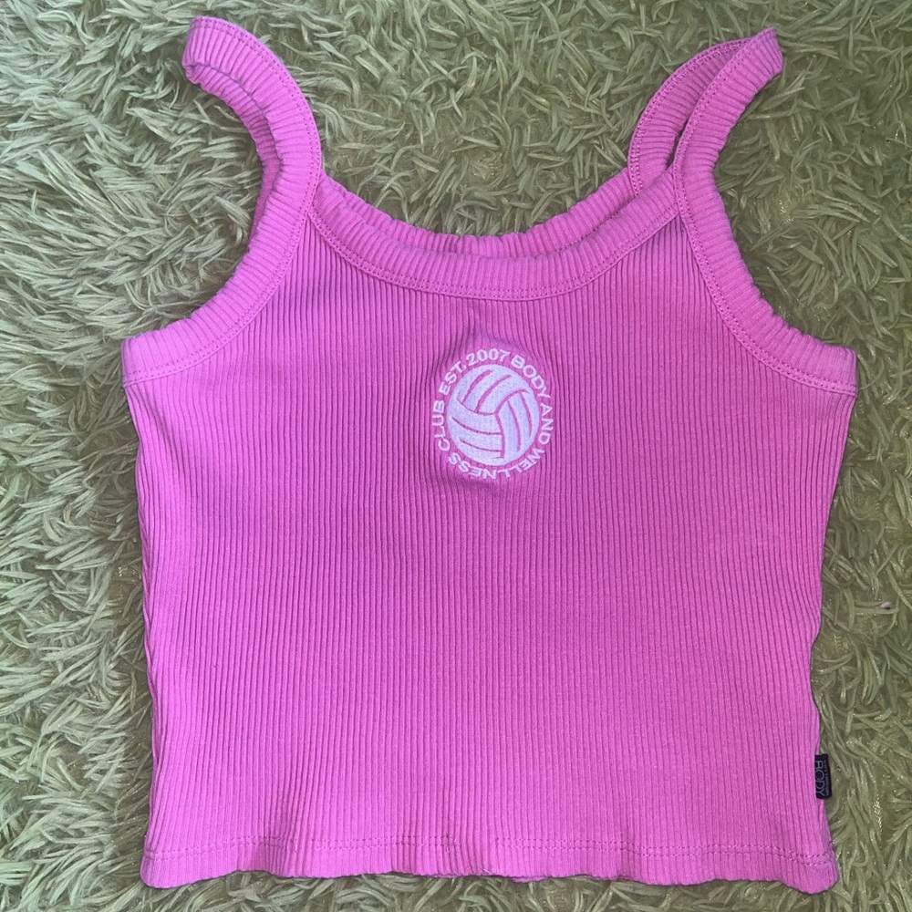 pink volleyball tank top
